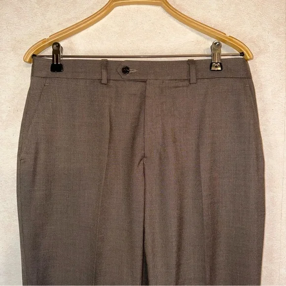 Michael Michael Kors Pants Mens 33x30 Brown Straight Fit Dress Office Casual‎ - Picture 2 of 5